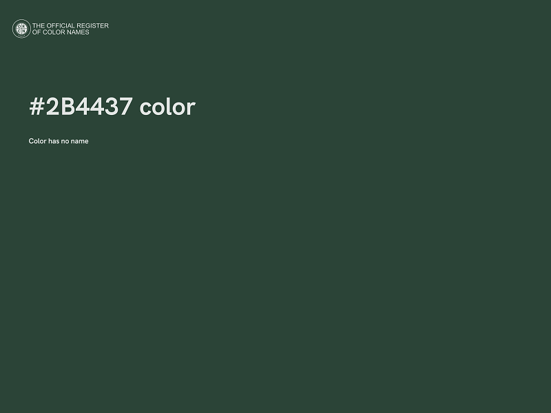 #2B4437 color image