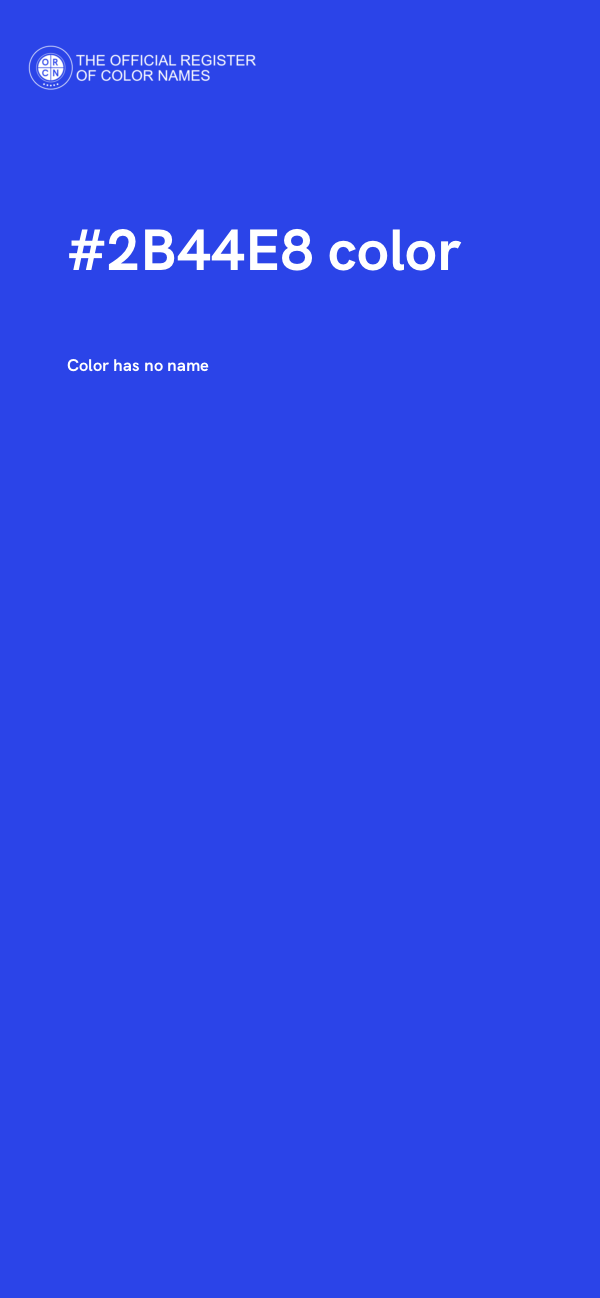 #2B44E8 color image