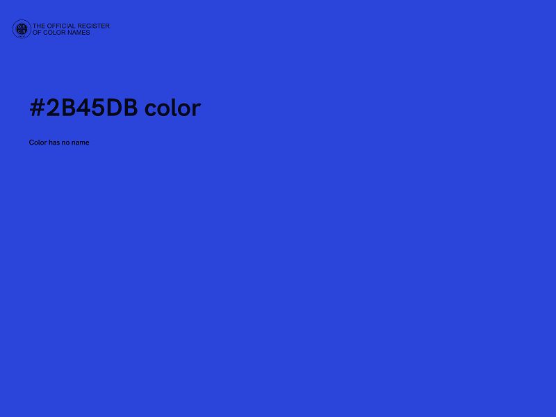 #2B45DB color image