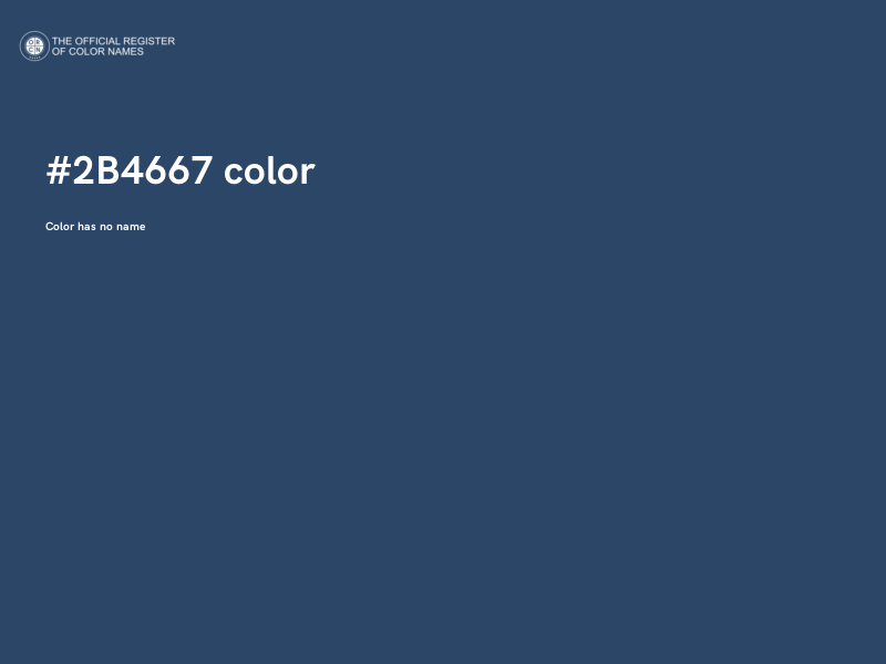 #2B4667 color image