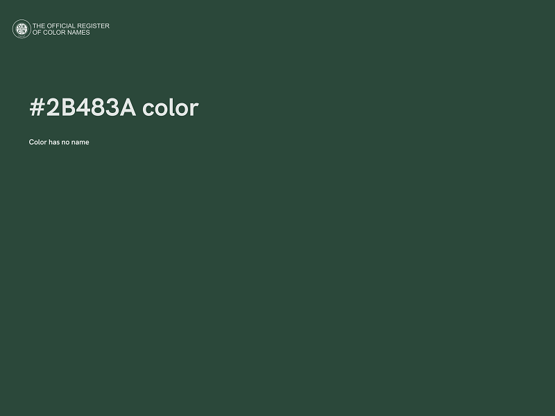 #2B483A color image