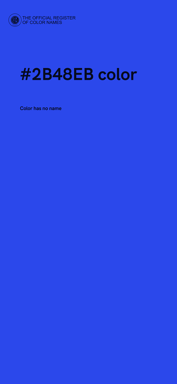 #2B48EB color image