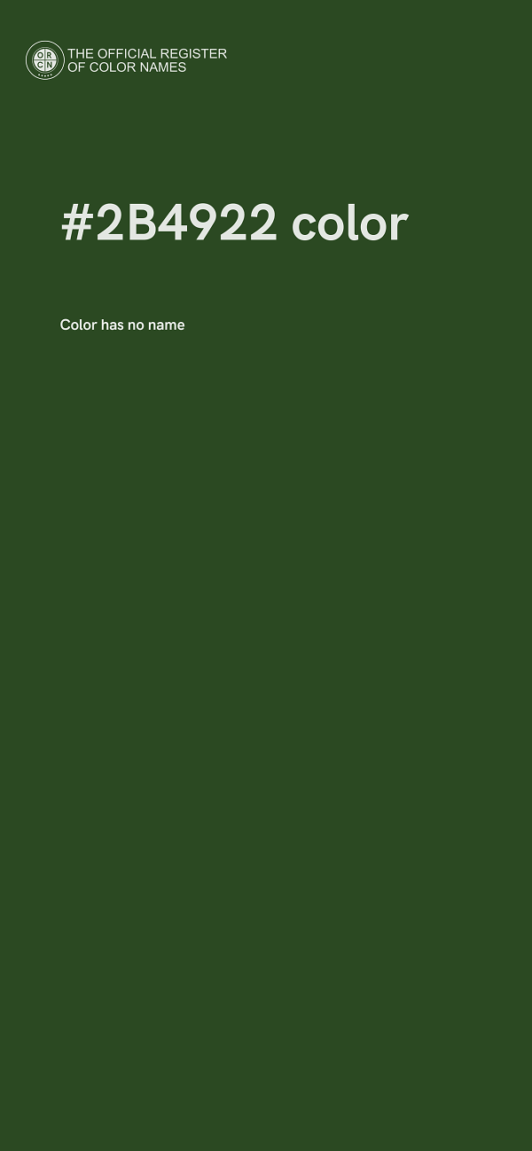 #2B4922 color image