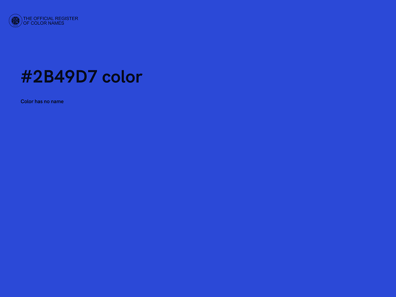 #2B49D7 color image
