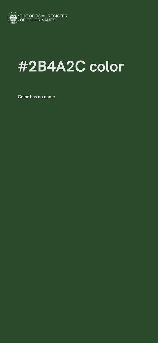 #2B4A2C color image