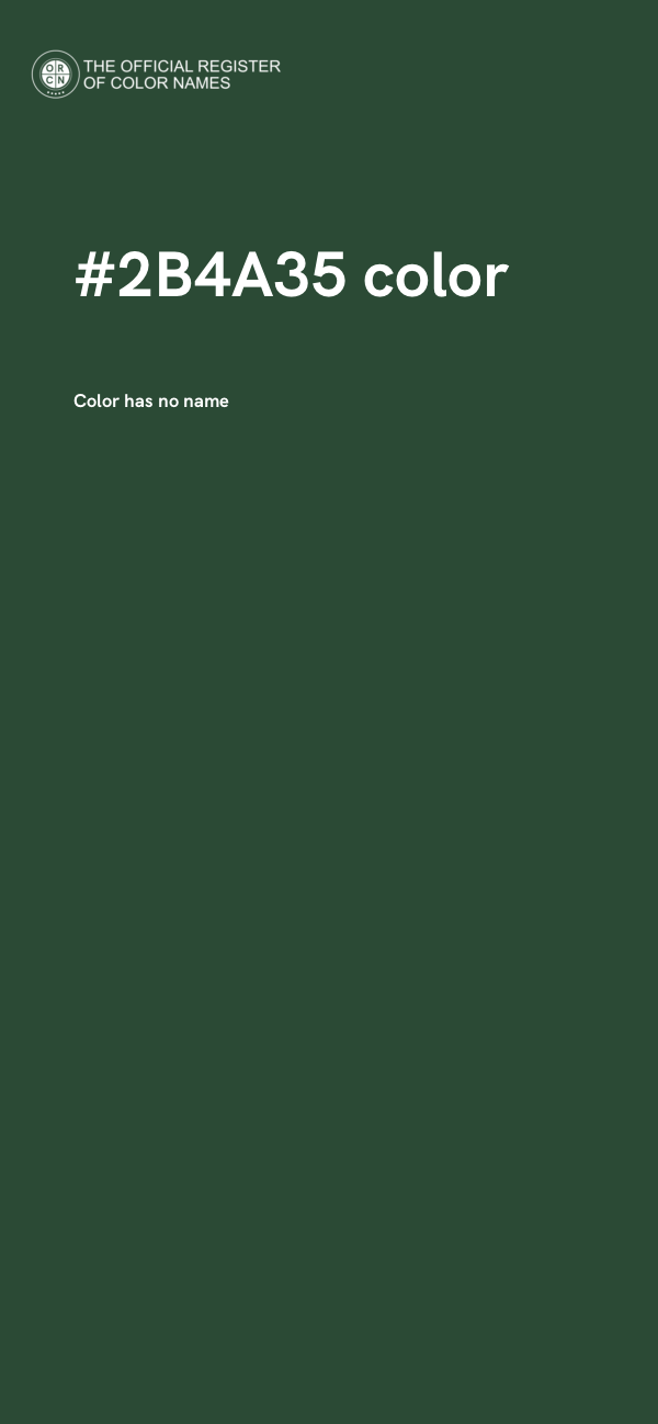 #2B4A35 color image