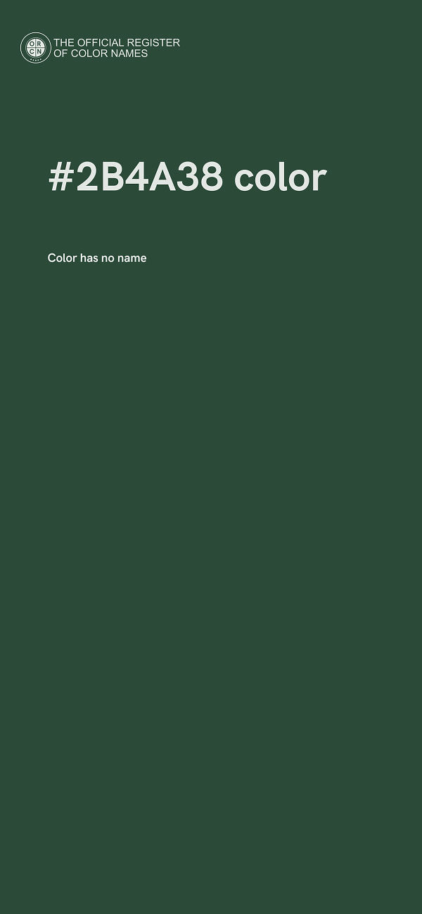 #2B4A38 color image