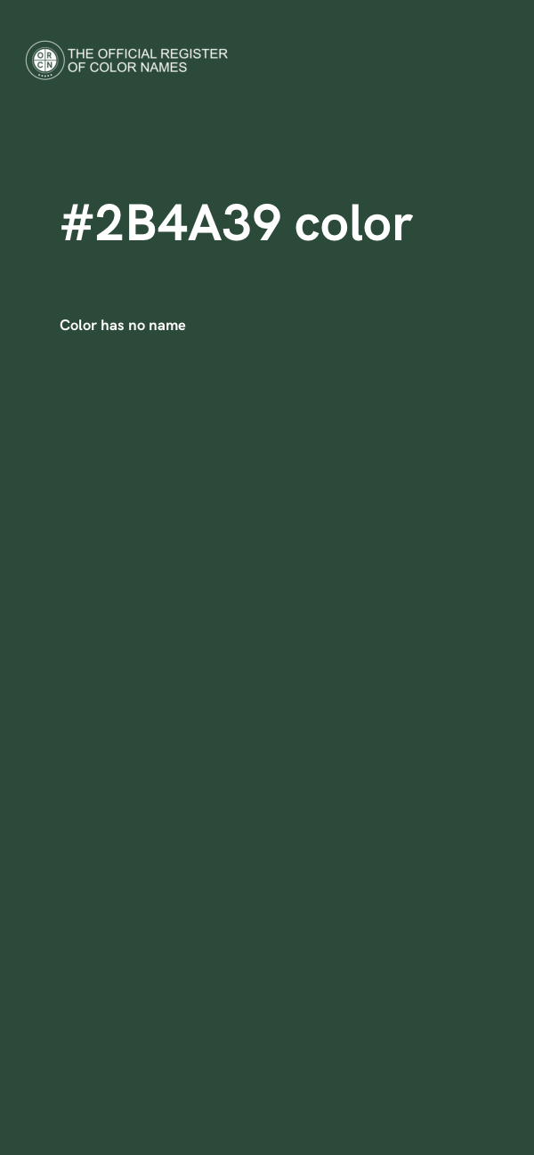 #2B4A39 color image