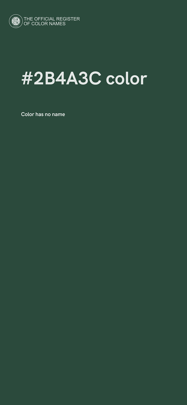 #2B4A3C color image
