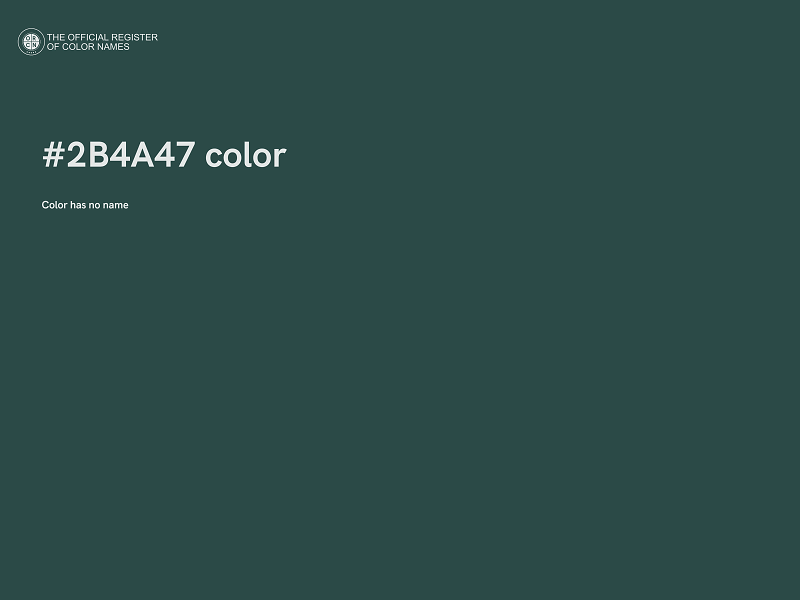 #2B4A47 color image