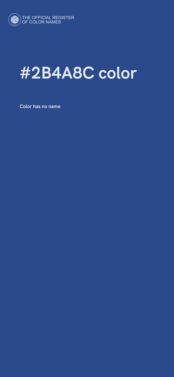 #2B4A8C color image