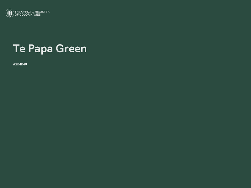 #2B4B40 - Te Papa Green color image