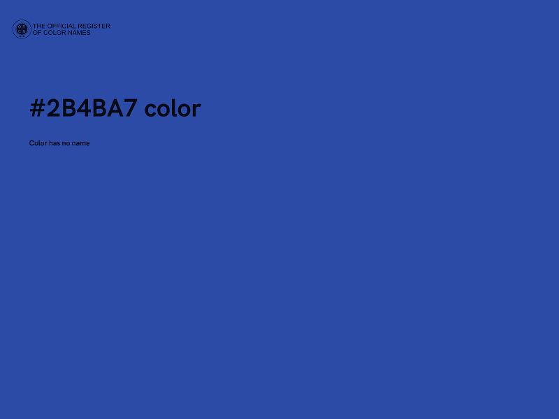 #2B4BA7 color image