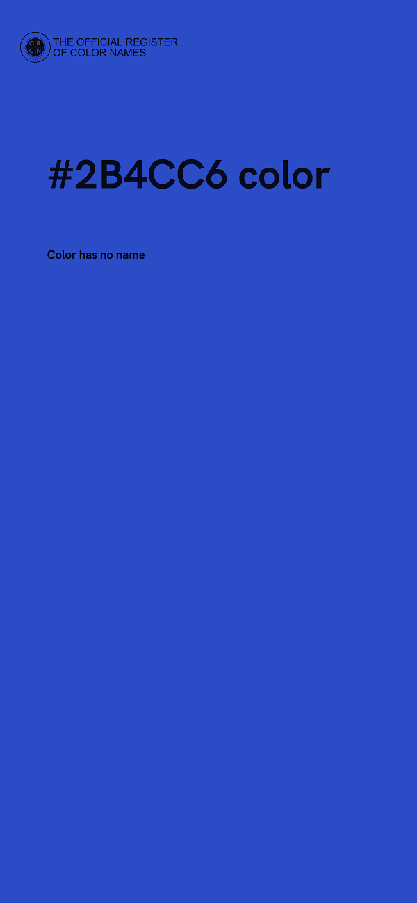 #2B4CC6 color image