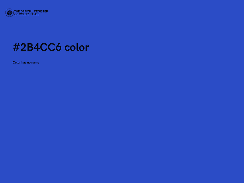 #2B4CC6 color image