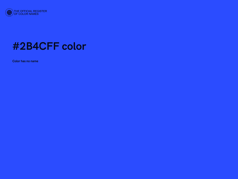 #2B4CFF color image