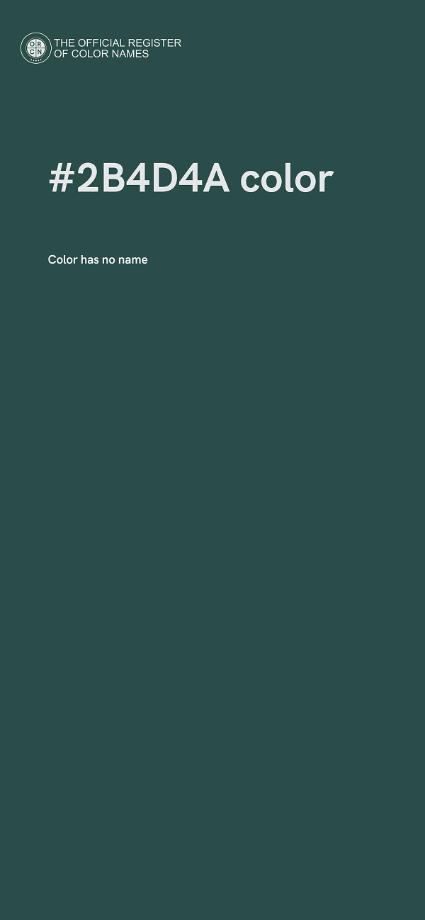 #2B4D4A color image