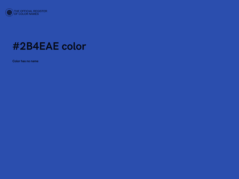 #2B4EAE color image