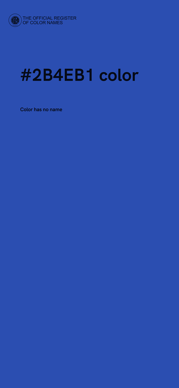 #2B4EB1 color image