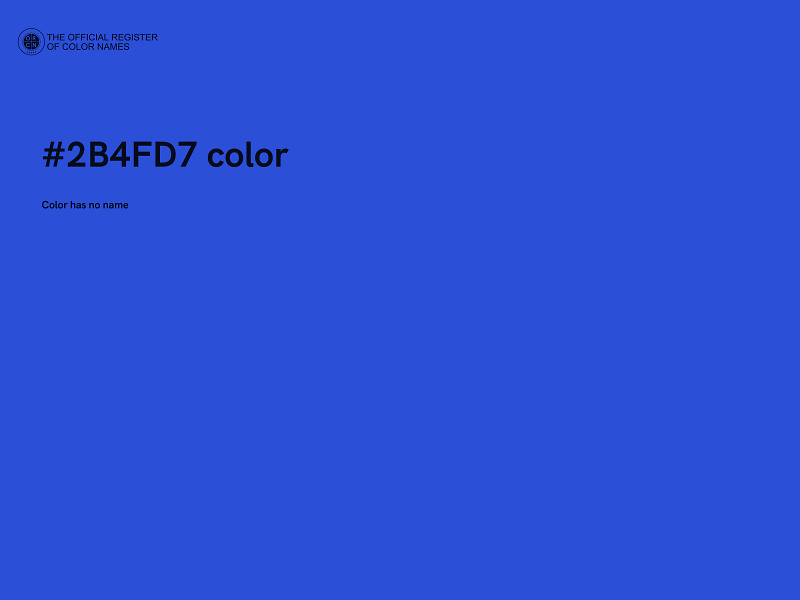 #2B4FD7 color image