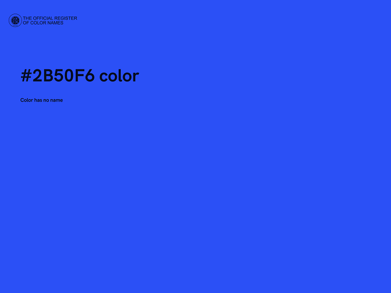 #2B50F6 color image