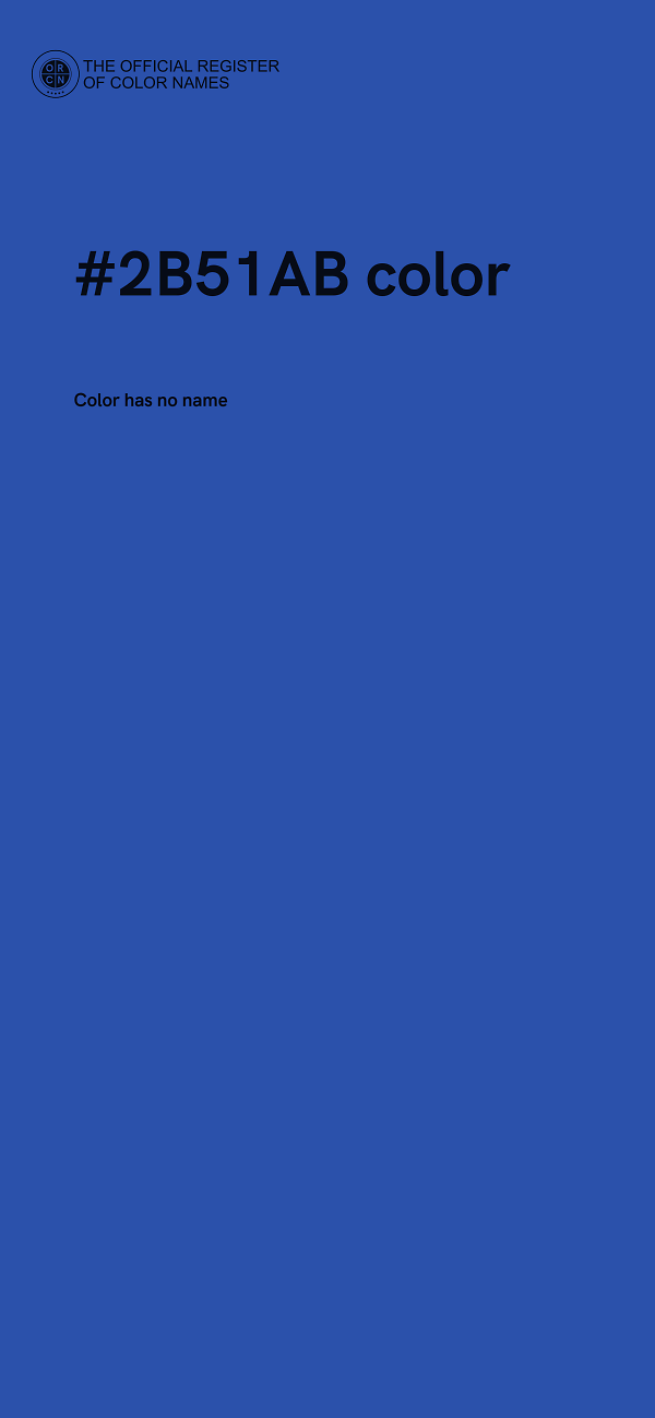 #2B51AB color image