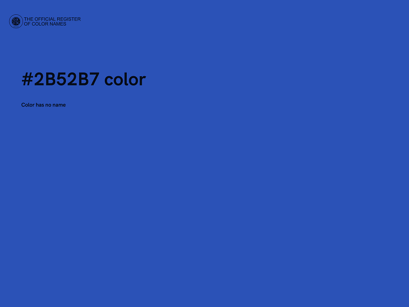 #2B52B7 color image