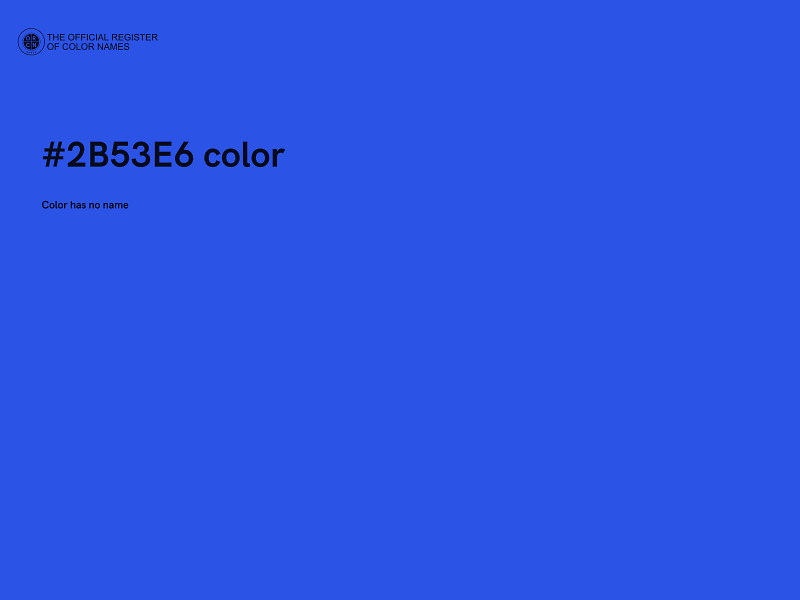 #2B53E6 color image