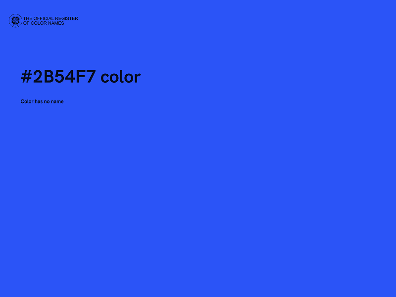 #2B54F7 color image