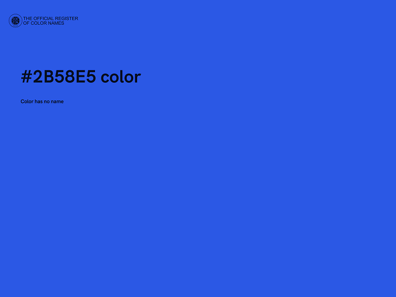 #2B58E5 color image