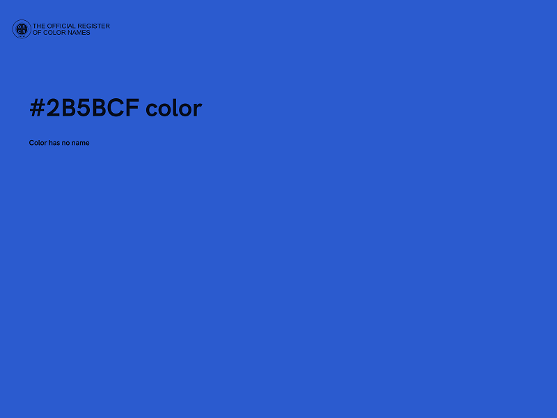 #2B5BCF color image