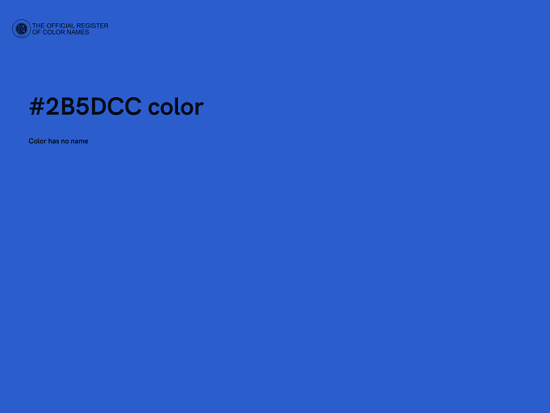 #2B5DCC color image