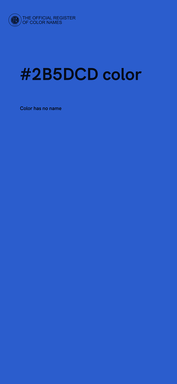 #2B5DCD color image