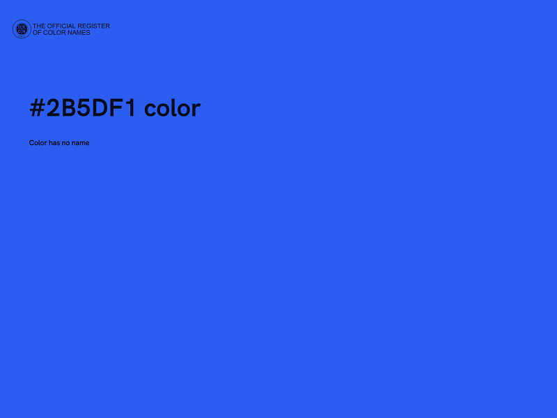 #2B5DF1 color image