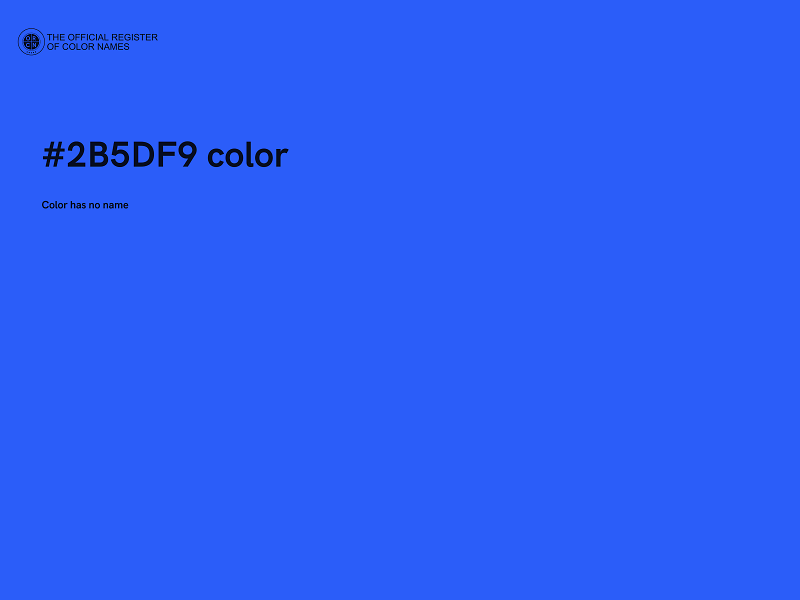 #2B5DF9 color image