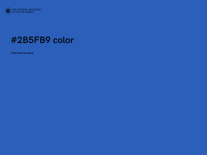 #2B5FB9 color image