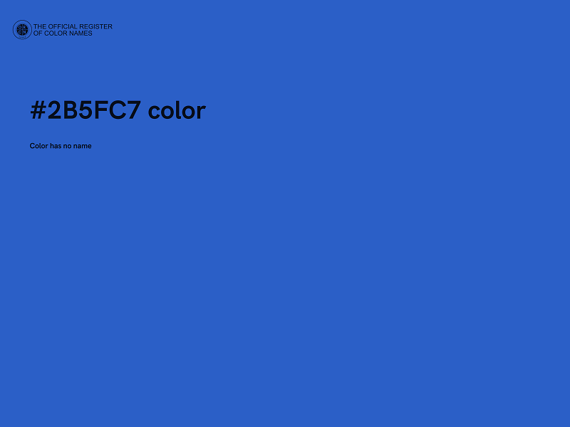 #2B5FC7 color image