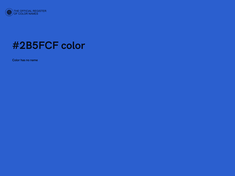 #2B5FCF color image