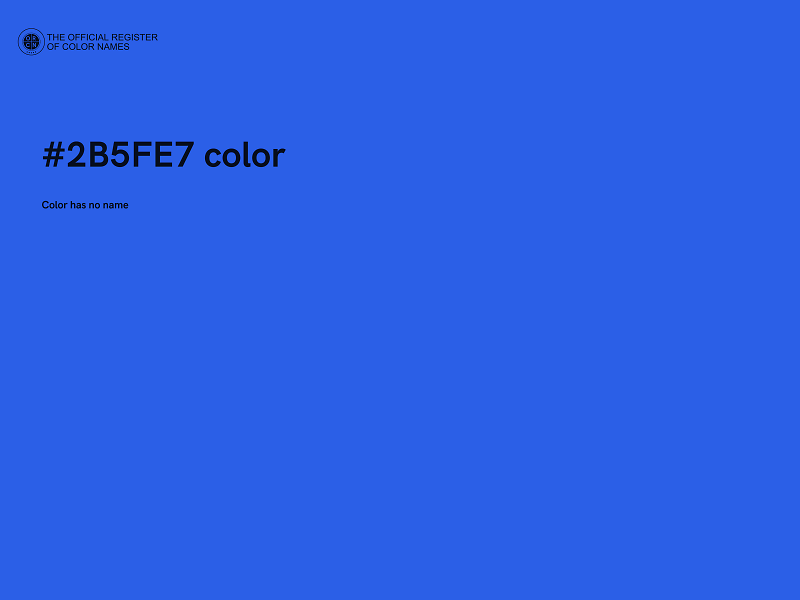 #2B5FE7 color image