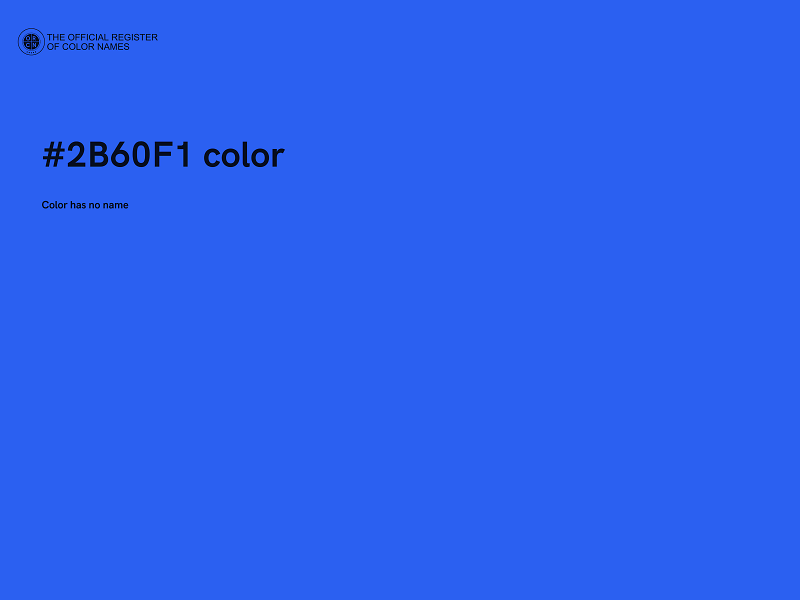 #2B60F1 color image