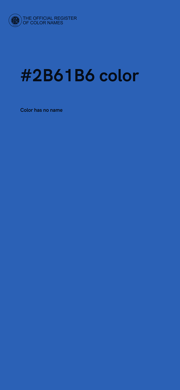 #2B61B6 color image