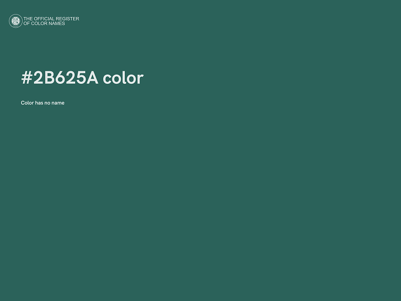 #2B625A color image