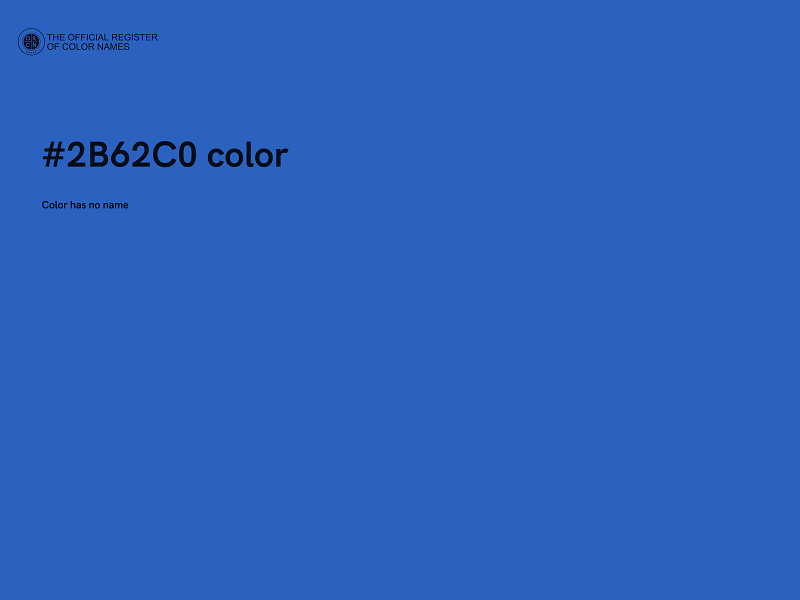 #2B62C0 color image