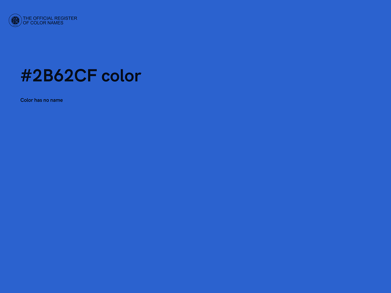 #2B62CF color image