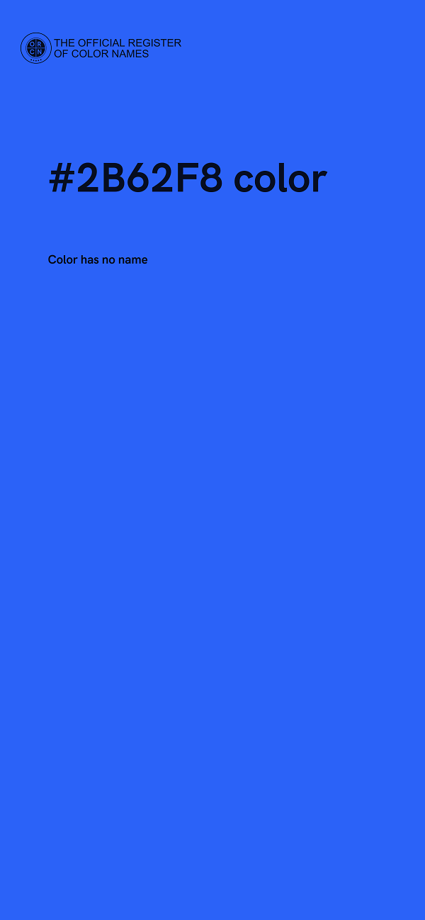 #2B62F8 color image