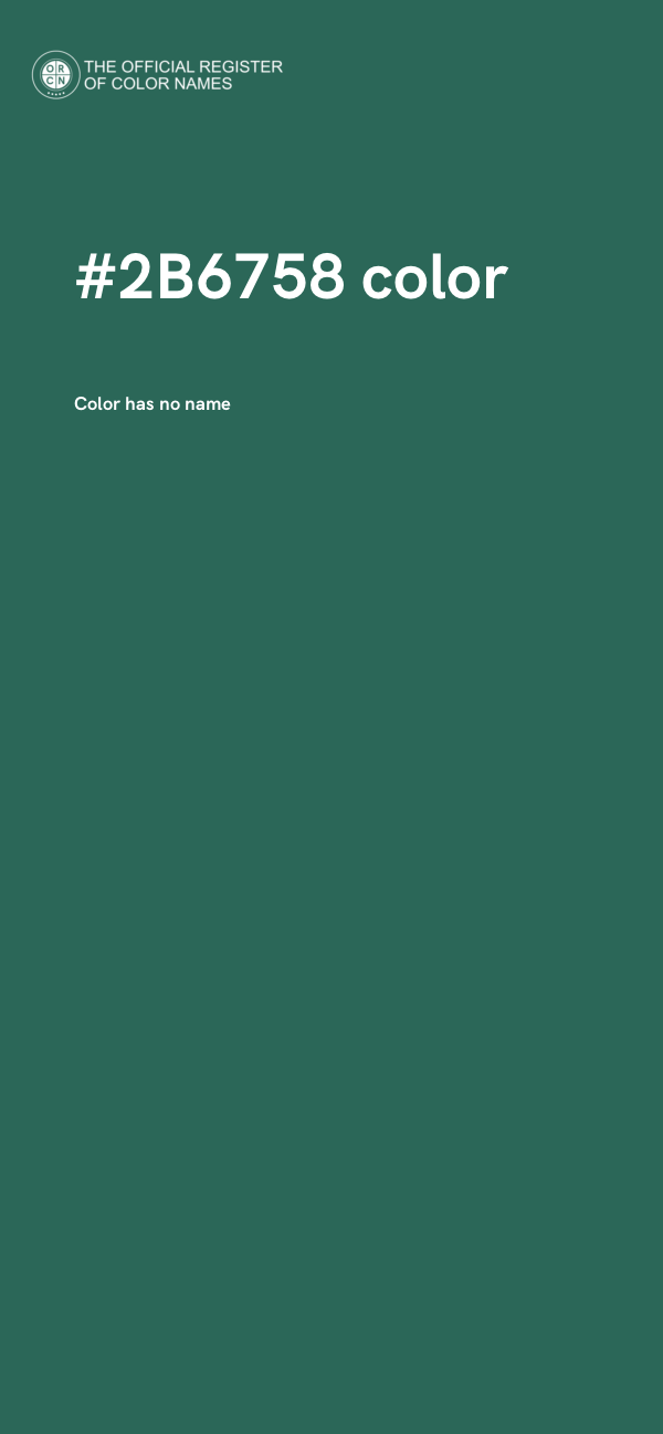 #2B6758 color image