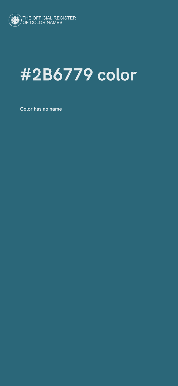 #2B6779 color image
