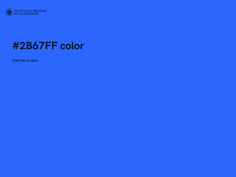 #2B67FF color image