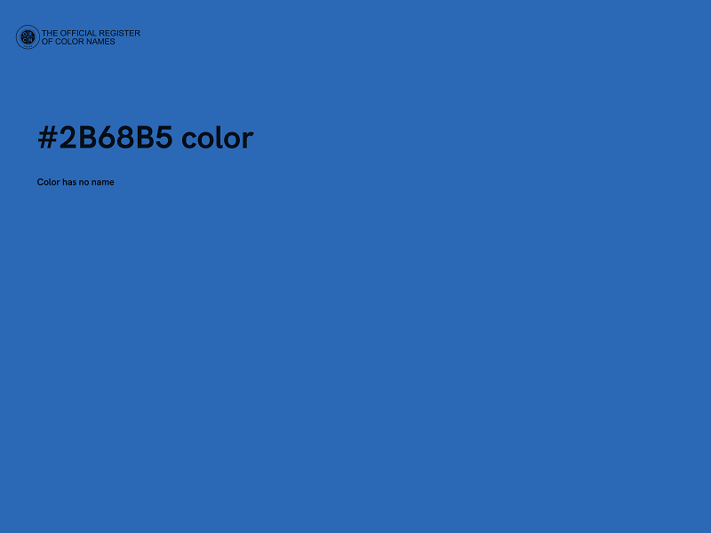 #2B68B5 color image