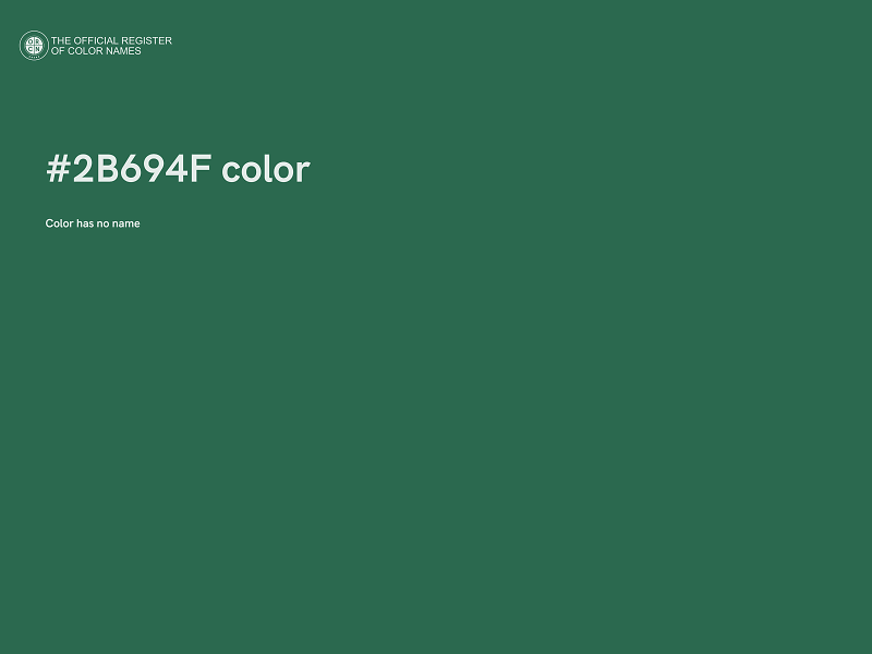 #2B694F color image